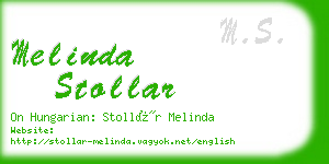 melinda stollar business card